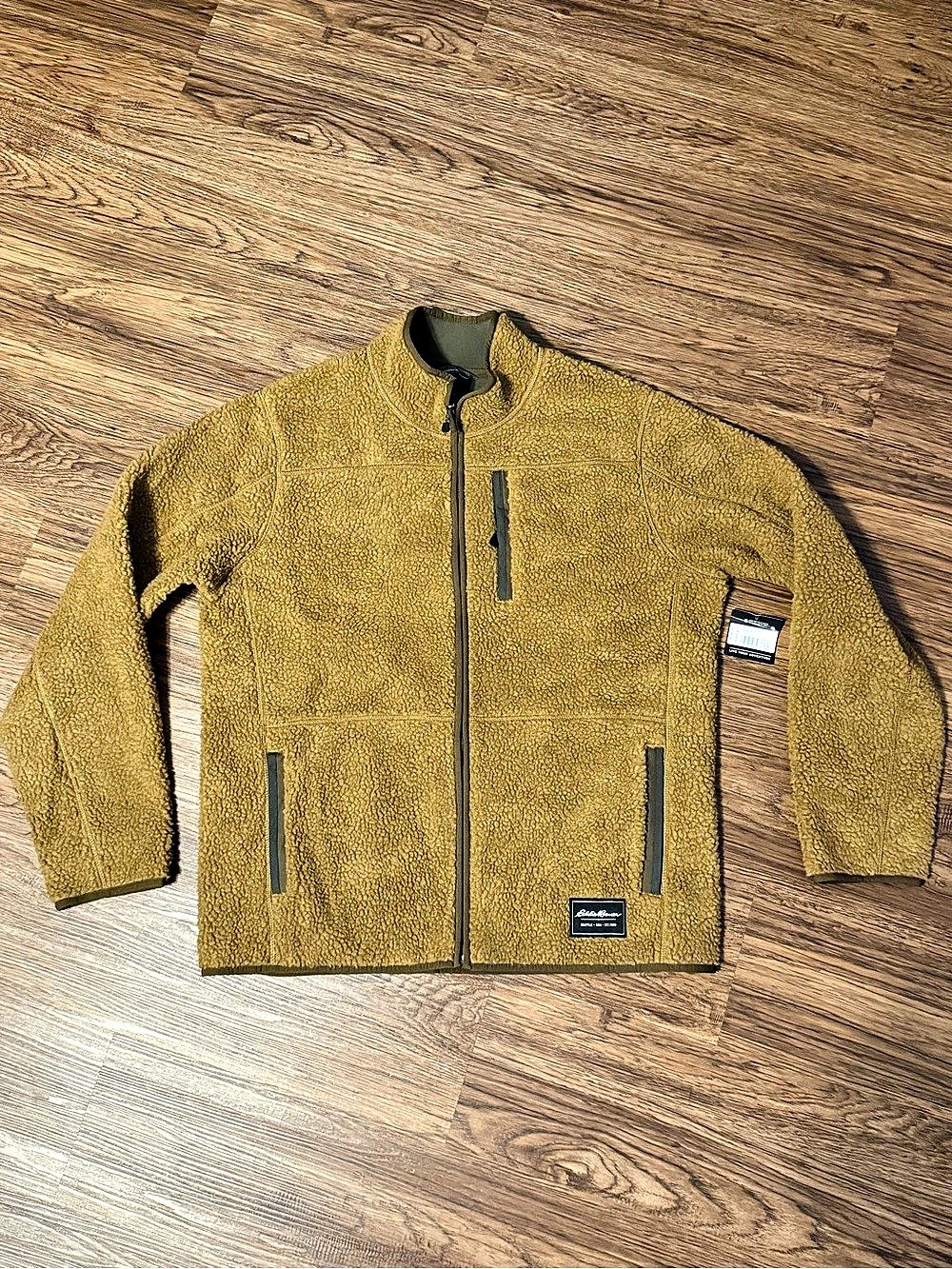 Eddie Bauer Men’s Chillali Fleece Jacket in Brown Size Large NWT